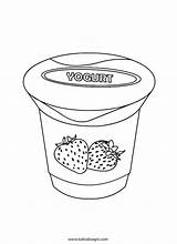 Yogurt Coloring Pages sketch template