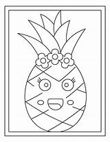16 Printable Cute Pineapple Coloring Pages  Etsy sketch template