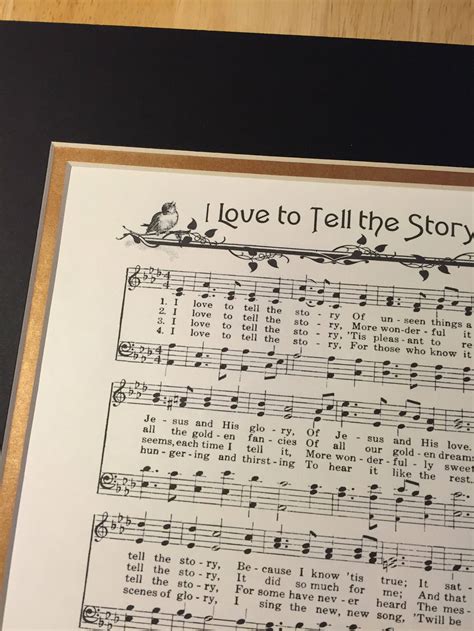 I LOVE to Tell the STORY Hymn Wall Art Christian Home & - Etsy