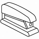 Stapler Outline coloring Book Page line Art drawing  Premium AI sketch template