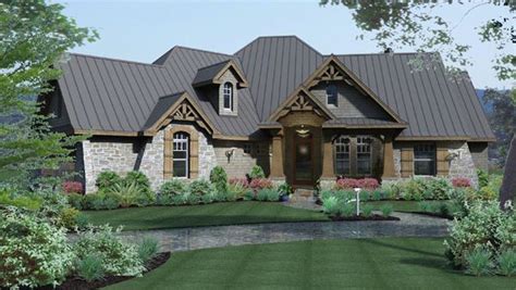 Craftsman house plan with basement option | Craftsman style house plans, Craftsman house plans ...