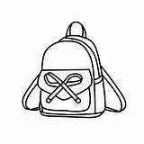 Backpack Coloring Page For Kids Or Toddler Cute  sketch template