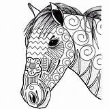 Horse Head Coloring Pages sketch template
