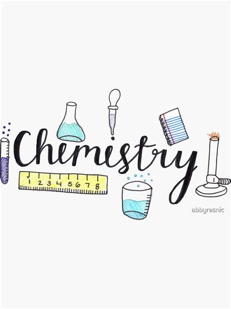 'Chemistry' Sticker by abbyresnic in 2020 | School binder covers, School book covers, Diy ...