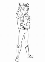 Superhero Coloring Pages For Girls Cartoon  sketch template