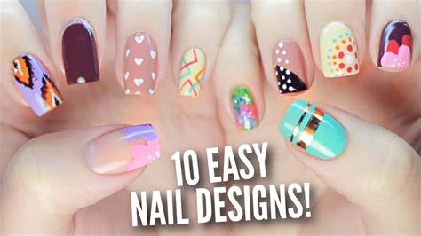 10 Easy Nail Art Designs for Beginners: The Ultimate Guide #2! - YouTube