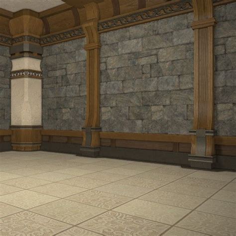 Masonwork Interior Wall FFXIV Housing - Interior | Interior walls, Interior, Wall