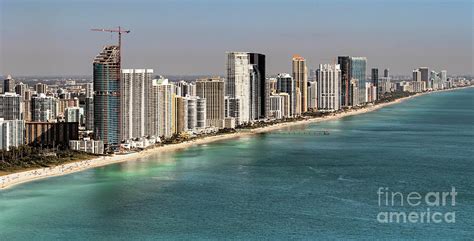 Miami Beach Skyline Aerial Photograph by David Oppenheimer