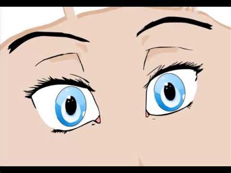 Anime eyes blinking animation - YouTube