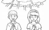 Child Praying Coloring Page At GetColoringscom  Free printable sketch template