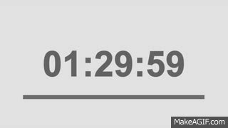 1,5 hour countdown timer / 90 minute countdown timer with signal on Make a GIF