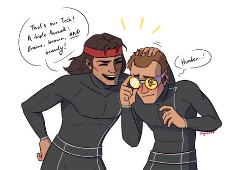 Shyranno's Art — GC asked for Hunter ruffling Tech’s hair, so I...