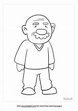 Old Man Coloring Page Sketch sketch template