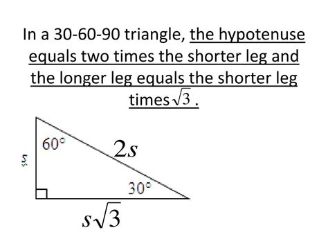 PPT - Honors Geometry Section 5.5 Special Right Triangle Formulas ...