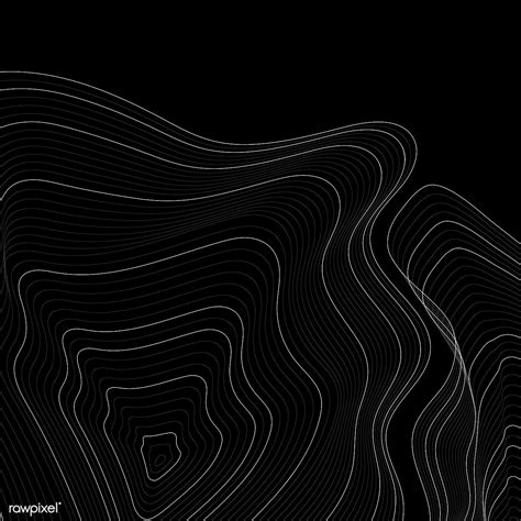 Black and white abstract map contour lines background | free image by rawpixel.com / Aew | Black ...