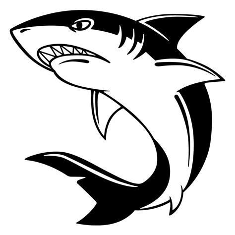 Shark Clip Art Black And White