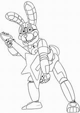 Funtime Foxy Coloring Pages  Home sketch template
