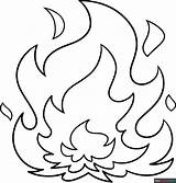 Cartoon Flames Coloring Page  Easy Drawing Guides sketch template