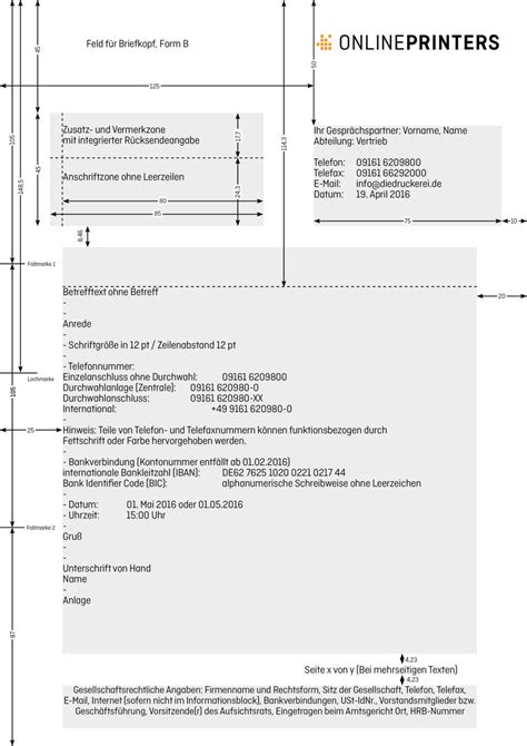 Geschäftsbrief nach DIN 5008 » Download Vorlage für korrekten Aufbau