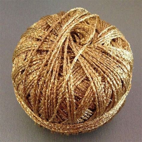 Gold Metallic Ribbon Yarn Golden Glitter Lurex Lame Brocade - Etsy