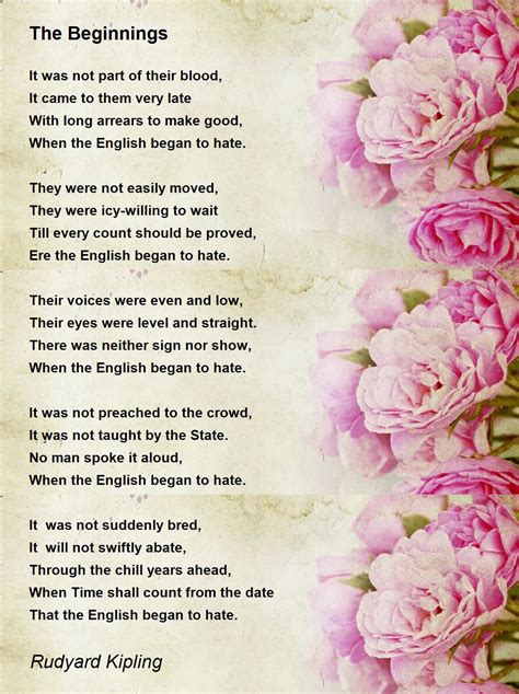 The Beginnings Poem by Rudyard Kipling - Poem Hunter