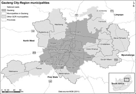 Gauteng City-Region with Gauteng province as its core | Download ...