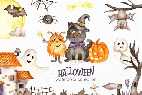 Halloween watercolor collection | Illustrations ~ Creative Market