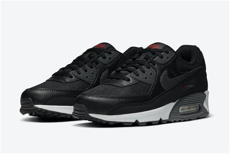 Nike Air Max 90 Black University Red DH4095-001 Release Date - SBD