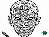48 African Tribal Mask Large Print Coloring Printables sketch template