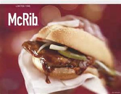 McDonald's * McRIB SANDWICH * Pork * BBQ Sauce * - Cindy's ON-Line ...