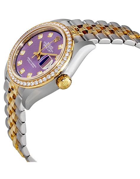 Replica Rolex Datejust Violet Stripe Diamond Dial Automatic Lady Watch 28 MM - 2024 Best Swiss ...