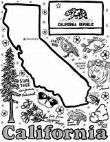 California Coloring Map Pages sketch template