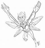 Wasp coloring Pages Free sketch template