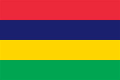 The official flag of the Mauritius