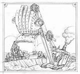 Steam Shovel Coloring Pages sketch template