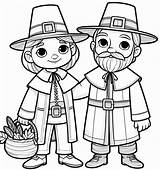 Pilgrims Image coloring Page  Download Print Or Color Online For Free sketch template