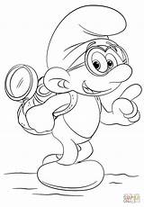 Brainy Smurf Coloring Page  Free Printable Pages sketch template