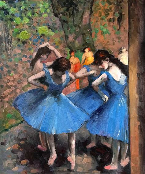 Hand Painted Oil on Canvas Edgar Degas Portrait Paintings Dancers in ...