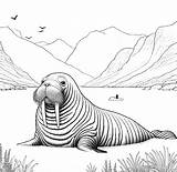 Walrus Coloring Pages 15  Gem sketch template