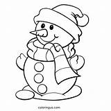Snowman Coloring Pages Free Printable PDF sketch template