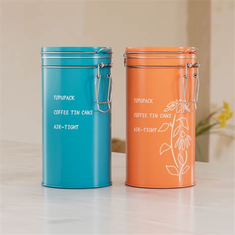 95 x 160 Hmm Airtight Lid Round Coffee Tin Cans For Coffee Beans Teas Packaging - China Tin Box ...