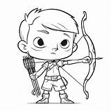 Bow And Arrow Coloring Page sketch template
