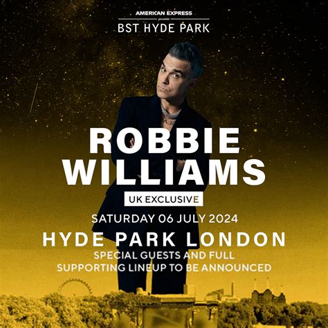 4 X ROBBIE WILLIAMS BST HYDE PARK TickeTS - Rev Comps