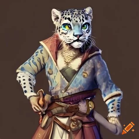 Snow leopard tabaxi bard character