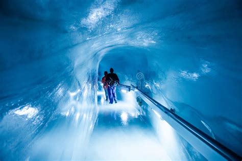 Jungfrau Ice Palace, Ice Cave Under Jungfrau Peak with Carved Ice ...