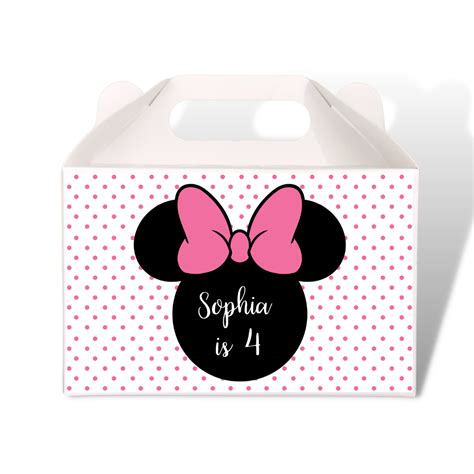 Minnie Mouse Hot Pink Themed Personalised Party Box | The Personalised Party Shop