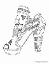 91 Free Printable Shoe Coloring Pages sketch template