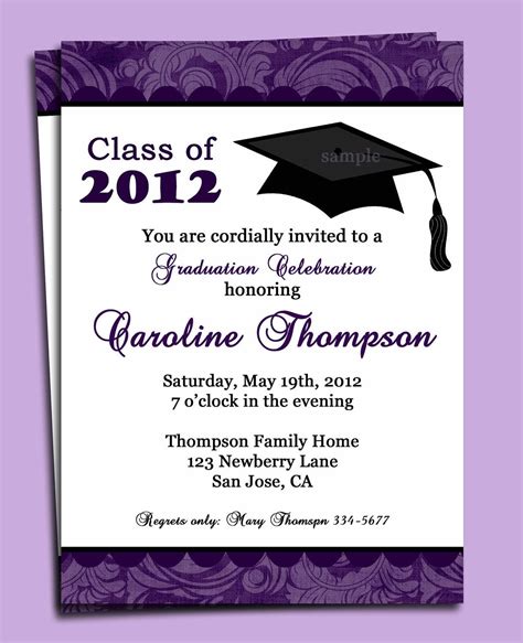 Examples Of Graduation Invitation