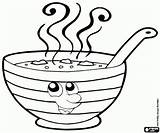 Happy bowl With The soup coloring Page Printable Game sketch template