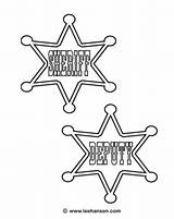 Sheriff Badge Coloring Page Free Printable Pages sketch template